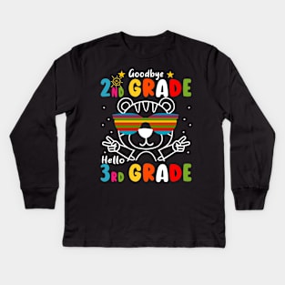 Goodbye 2nd Grade Graduation Hello 3rd Grade Last Day Of School tiger Kids Long Sleeve T-Shirt